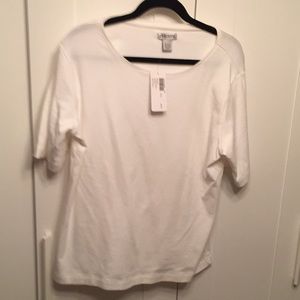 Chicos white cotton T-shirt large NEW with tags